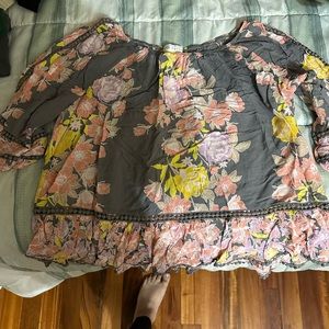 Flowy Summer Shirt with Flowers